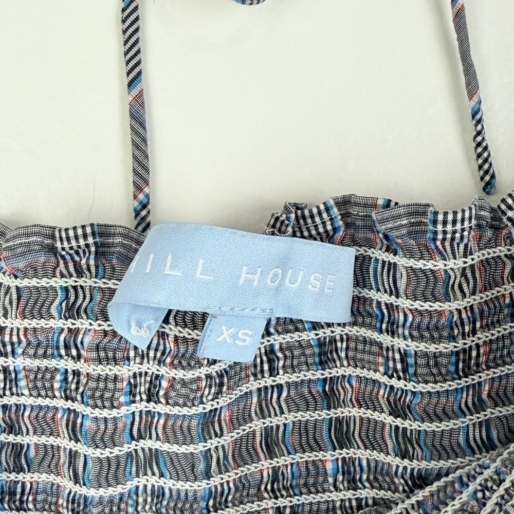 Hill House Nap Dress Plaid Smocked Puff Sleeve Midi Dress Cottagecore Romantic - Picture 5 of 6